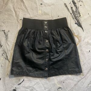 Urban Renewal Black Leather Mini Skirt